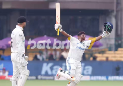 IND v NZ 2nd Test Sarfaraz Khan hits maiden Test hundred in Bengaluru as India cuts deficit, internet reacts